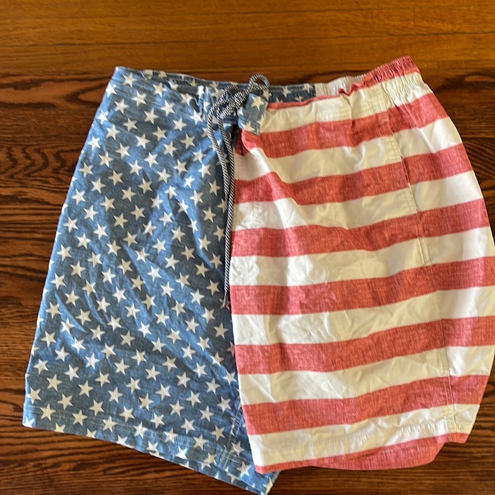 American Flag Swim Trunks